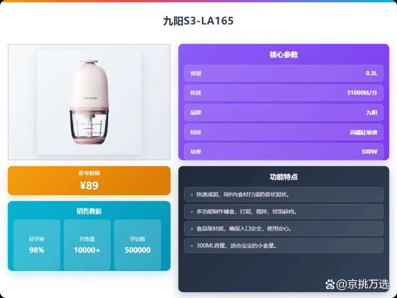 快易好多功能食品料理机多少钱
