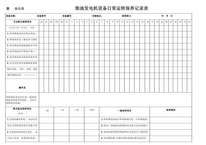 维修柴油发电机组