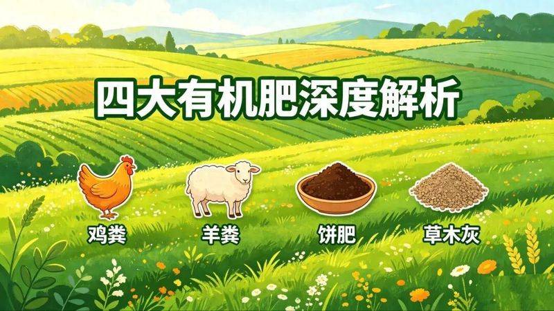 鸡粪、羊粪、饼肥、草木灰怎么选？一文讲清常见有机肥特点与用法