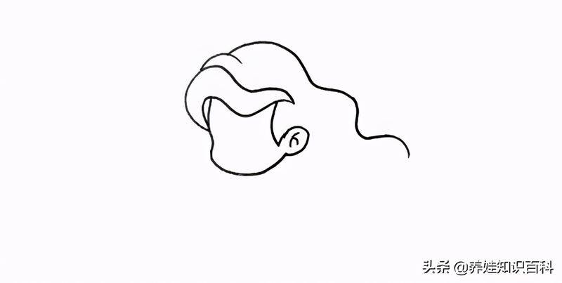 美人鱼简笔画步骤