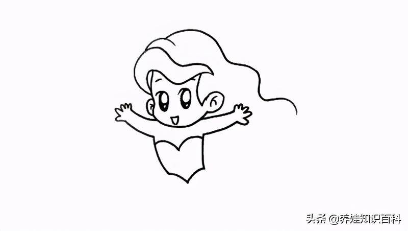 美人鱼简笔画步骤