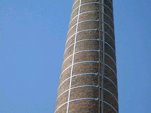 Steel structure reinforced chimney inspection maintenance unit