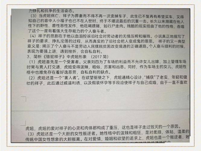 骆驼祥子知识概括