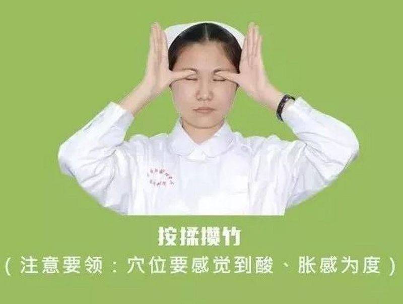 A massage method to protect the eyes
