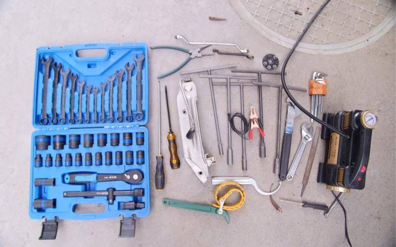 Motorcycle maintenance tools