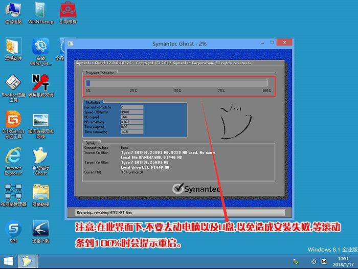 Loading system steps with a flash drive