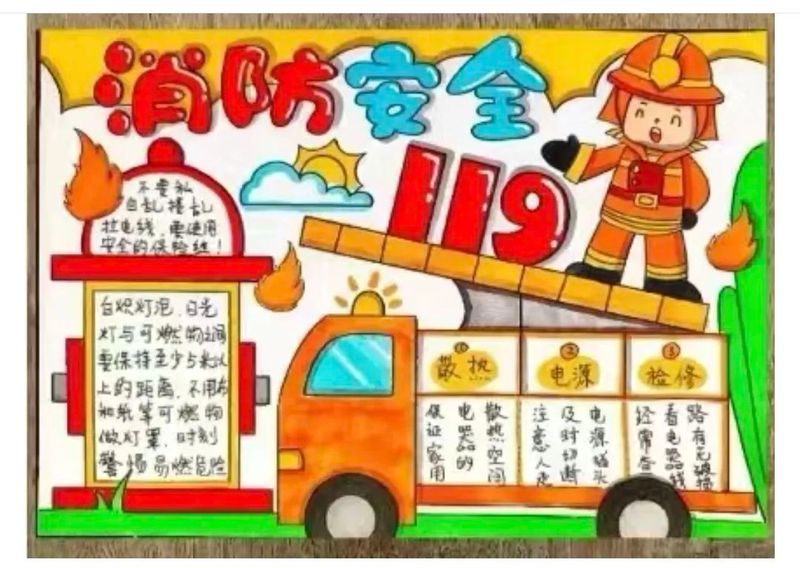 消防小知识手抄报