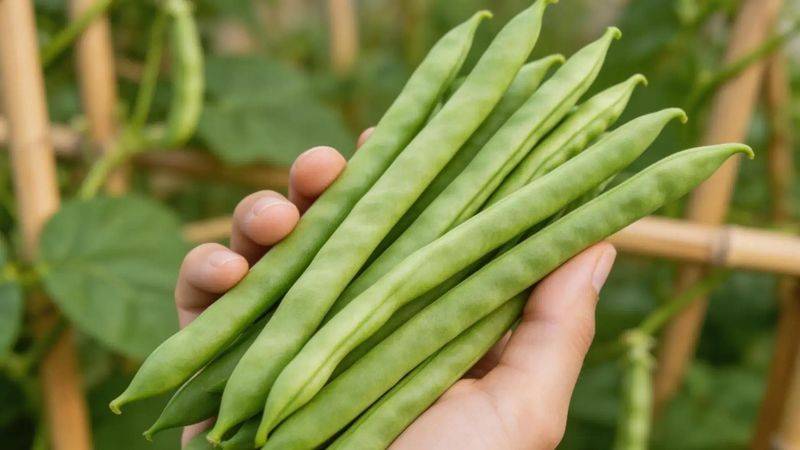 Picture of the method of growing the bean horns