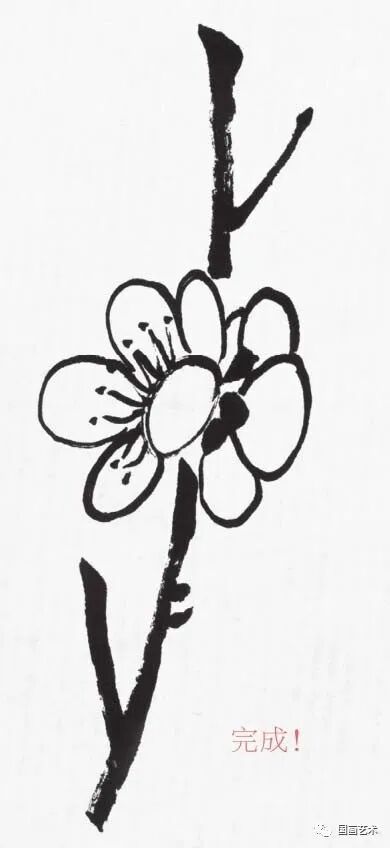 国画画梅花的步骤