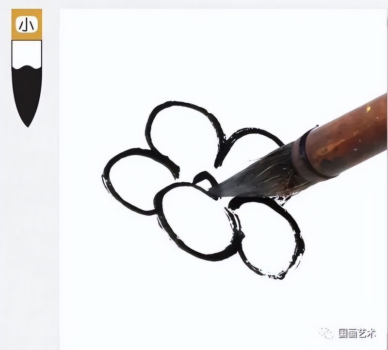 国画画梅花的步骤