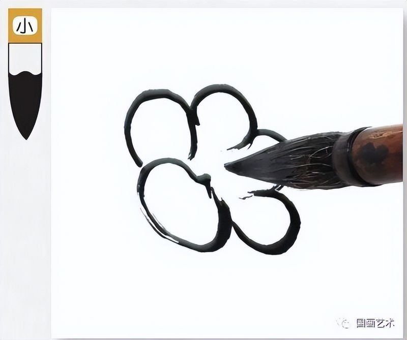 国画画梅花的步骤