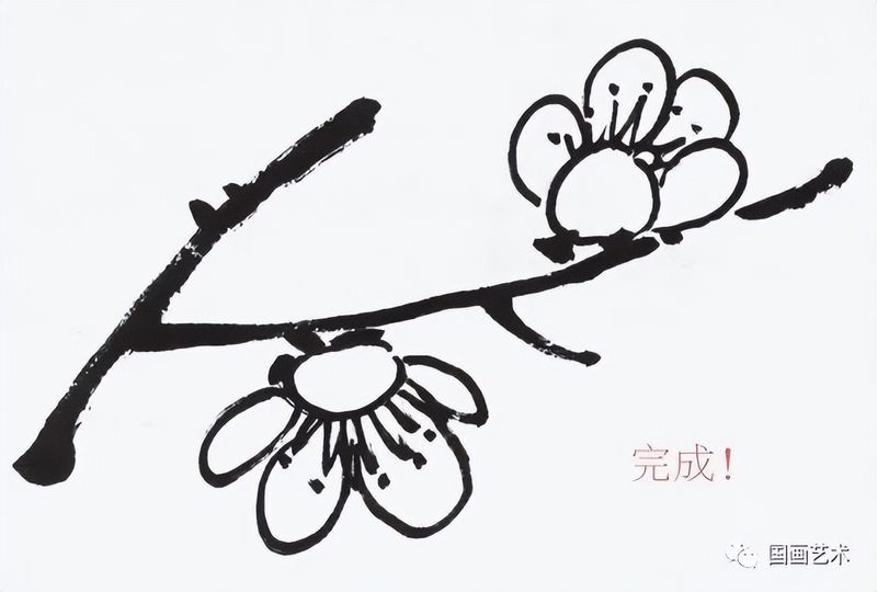 国画画梅花的步骤