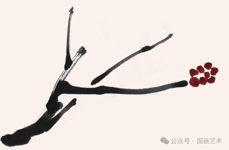 国画画梅花的步骤