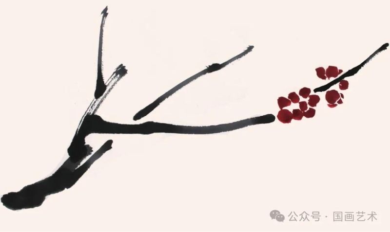 国画画梅花的步骤