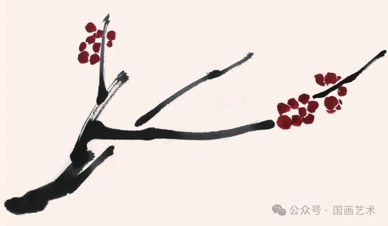 国画画梅花的步骤