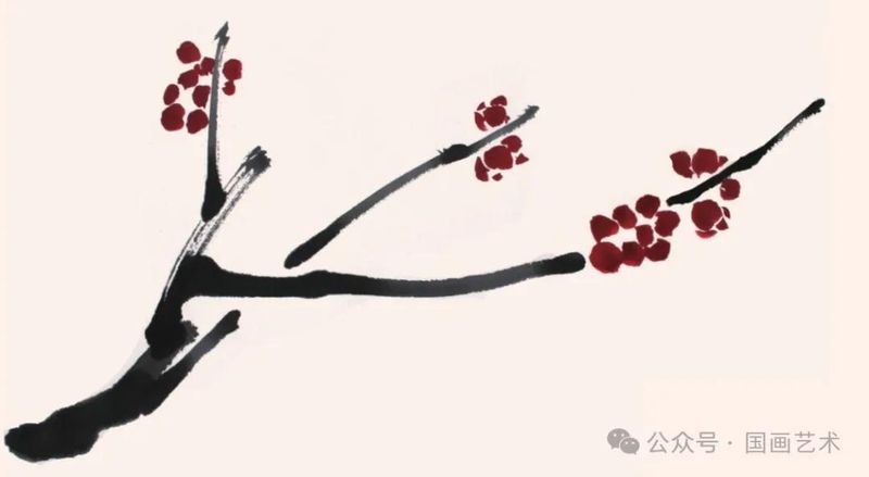 国画画梅花的步骤