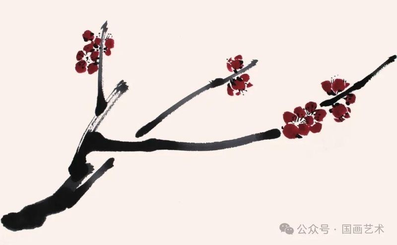 国画画梅花的步骤
