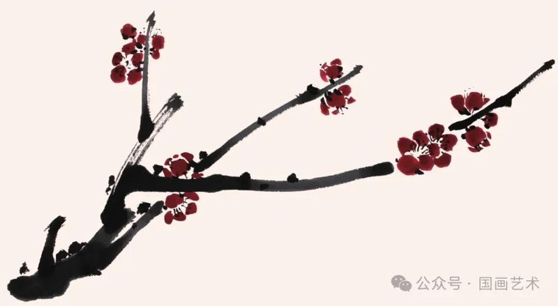 国画画梅花的步骤