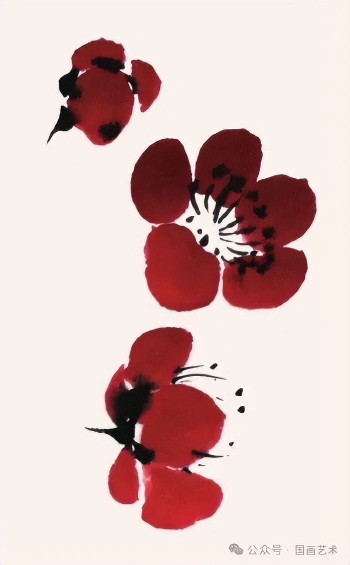 国画画梅花的步骤