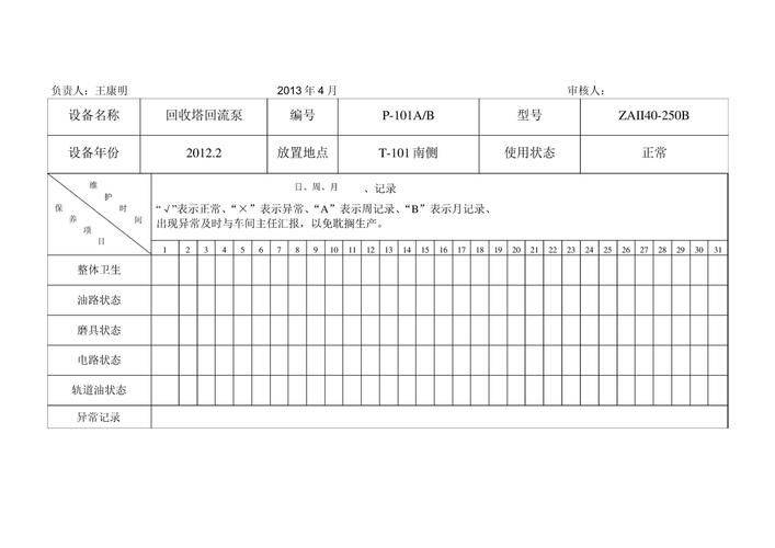 设备维修保养管理