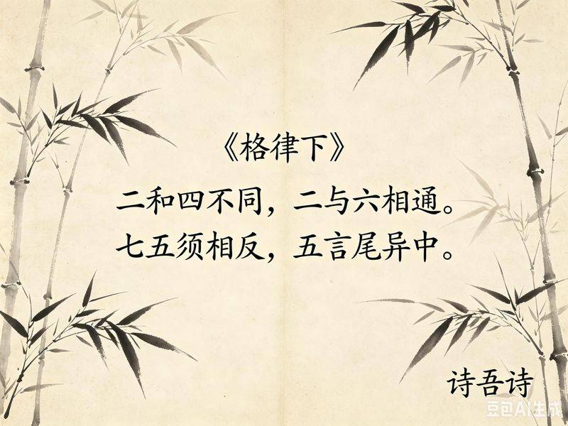 五言绝句的平仄规律