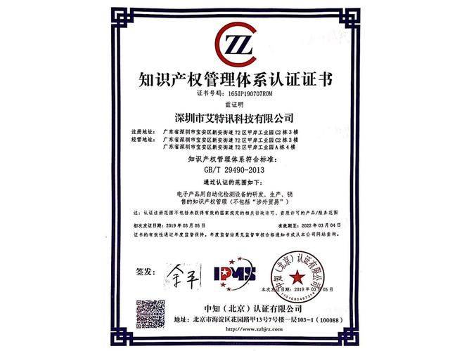企业知识产权贯标成效