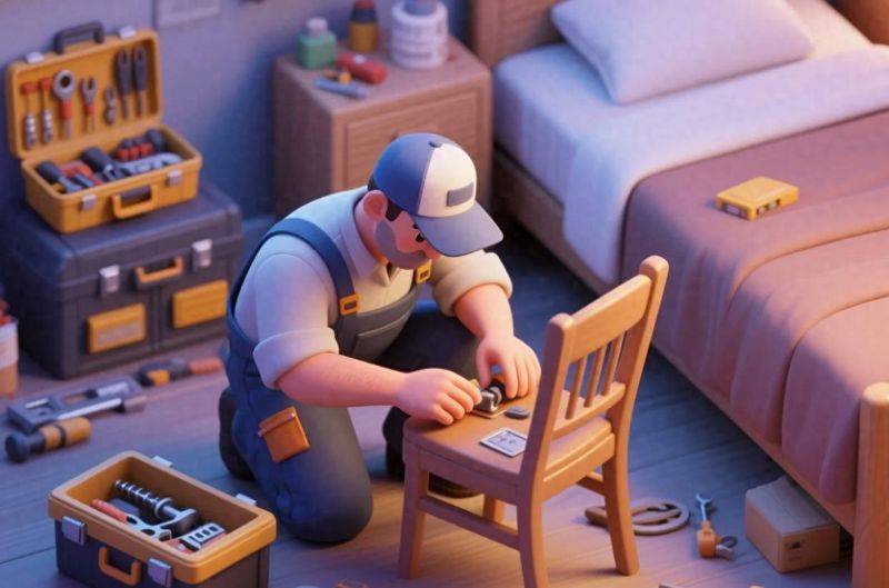 Maintenance services for damaged wood furniture