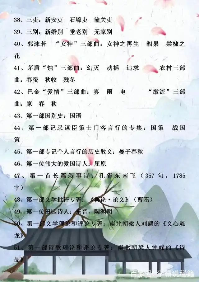 小升初语文常识题
