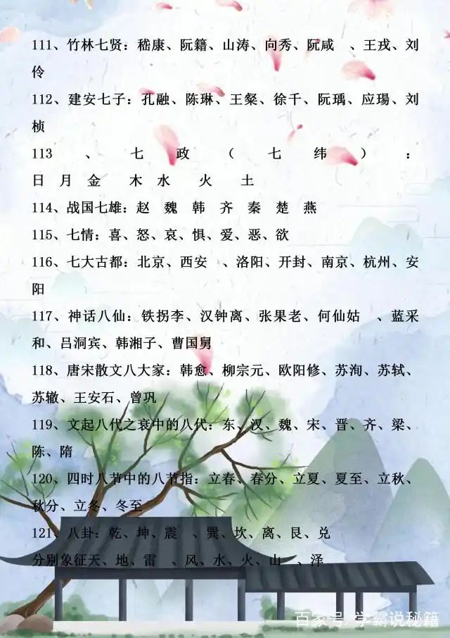 小升初语文常识题