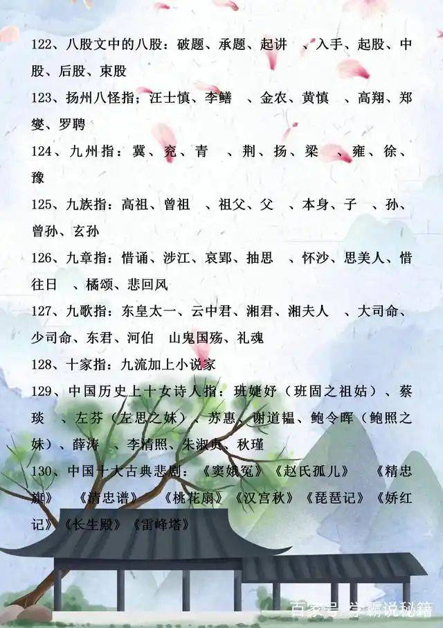 小升初语文常识题