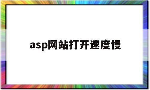 asp网站优化访问速度