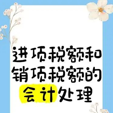 进项税额和销项税额的会计处理