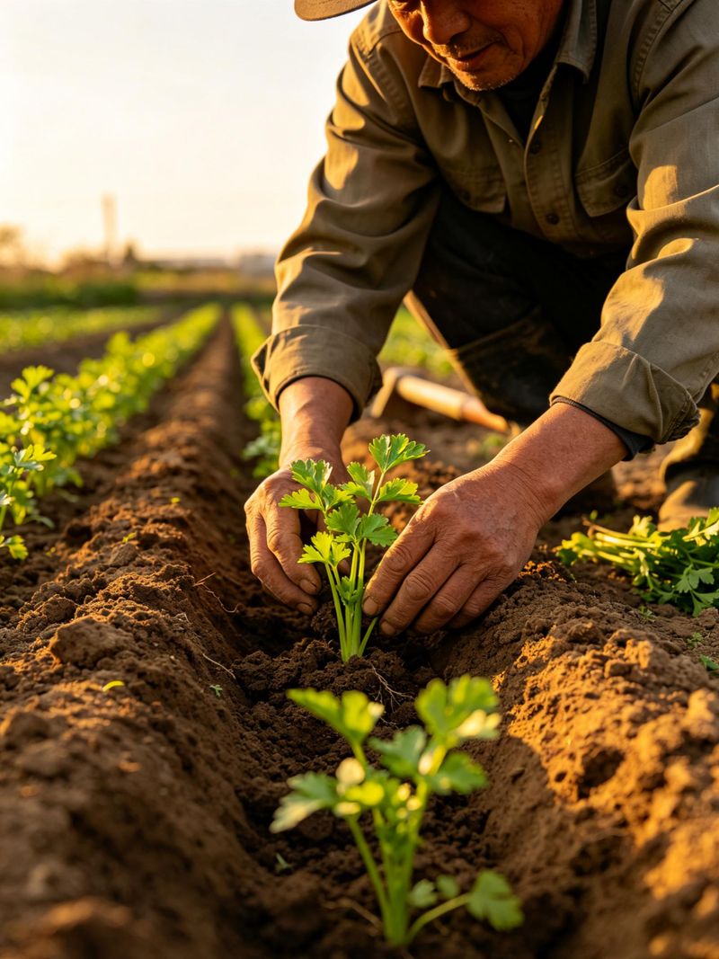 Celery replanting techniques