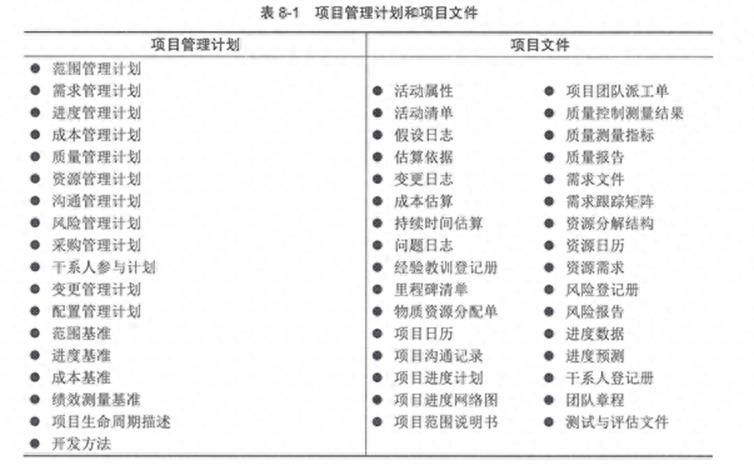 项目整合管理知识领域