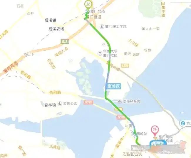 厦门机场到厦门北站打车多少钱