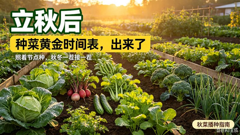 立秋后种菜黄金时间表出炉!照着这个节点种,秋冬一茬接一茬!