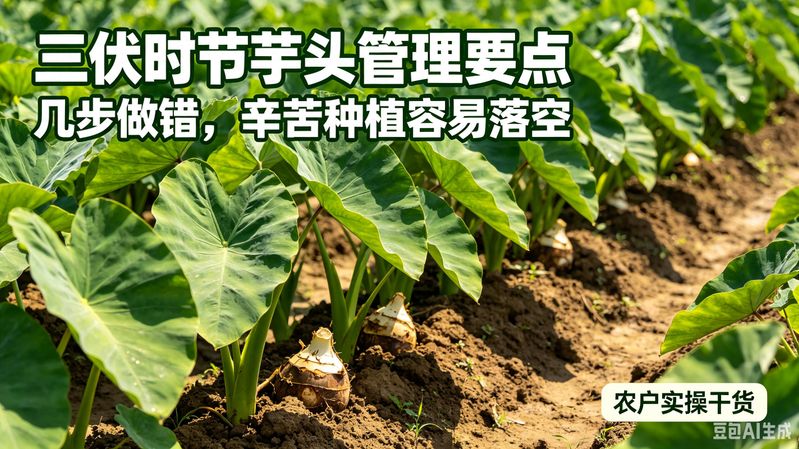 三伏时节芋头管理要点,几步做错,辛苦种植容易落空