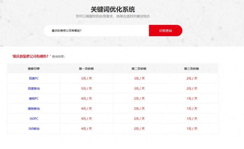 seo收费标准