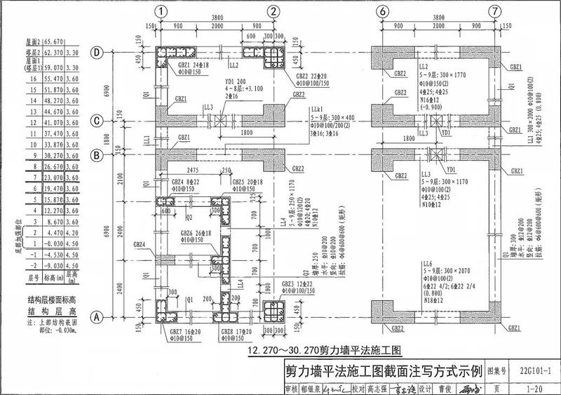 11g剪力墙竖向封顶构造